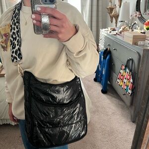 Black Quilted Crossbody Bag
